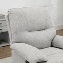 Poltrona Relax Reclinabile 150° con Poggiapiedi 89x98x101 cm in Tessuto Effetto Lino Grigio Chiaro 
