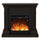 Camino Elettrico da Pavimento 113,7x102,2x28,2 cm Effetto Fiamma 1500W Sined Cetona Wenge
