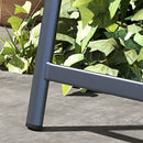 Sedia Panchina da Campeggio 2 Posti Pieghevole 118x65x96 cm in Acciaio e Tessuto a Rete Grigio