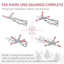 Albero di Natale Artificiale 180 cm 1821 Rami Base in Metallo Verde 