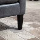 Divano 2 Posti 122x72x74 cm in Tessuto Grigio