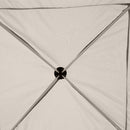Gazebo da Giardino 3x3m in Acciaio Pareti Rimovibili Tessuto Oxford Crema 