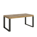 Tavolo Allungabile 200-460x90x77 cm Tecno Premium Quercia Natura Telaio Antracite 
