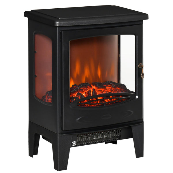 Camino Elettrico da Pavimento 39x26x54,8 cm Effetto Fiamma 2000W Nero acquista