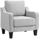 Poltrona da Salotto 77x77x86 cm a Molle Insacchettate in Tessuto Grigio  