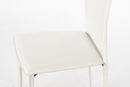 Set 4 Sedie 41x39xH90 cm in Similcuoio Net Bianco