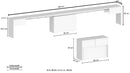 Set 2 Panche Allungabili 66/290x25x45 cm Pratika Singola A e B Olmo Perlato  