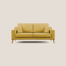 Divano 2 Posti 166x95x91 cm in Tessuto Giallo