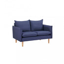 Divano 2 Posti Florin 130x84x51 h cm in Tessuto Blu