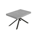  Tavolo Allungabile 130-390x90x74 cm Niket Cemento Gambe Antracite