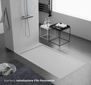 Piatto Doccia in Pietra Bonussi Kamet Grigio Chiaro Varie Misure