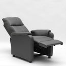 Poltrona Relax Reclinabile Manuale 75x95x103 cm in Similpelle Grigio