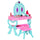 Specchiera Giocattolo per Bambini  49,5x23x66 cm Tavolo per Trucco Blu e Rosa