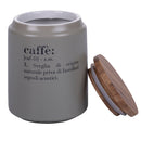 Barattolo Caffè con coperchio bamboo 800 ml in Gres VdE Tivoli 1996 Grigio