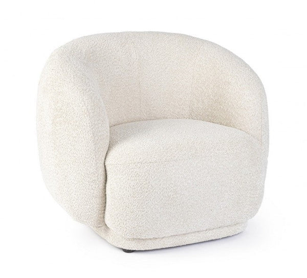 Poltrona Soggiorno 93x87x73 cm Tecla in Bouclè Naturale online