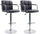 Set 2 Sgabelli con Alzata a Gas e Seduta Girevole in Similpelle Charlotte Nero