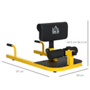 Macchina per Squat 3 in 1 Regolabile 50x97x44,5-56,5cm Giallo    