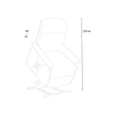 Poltrona Alzapersona Elettrica 1 Motore 73x94x103 cm in Tessuto Nero