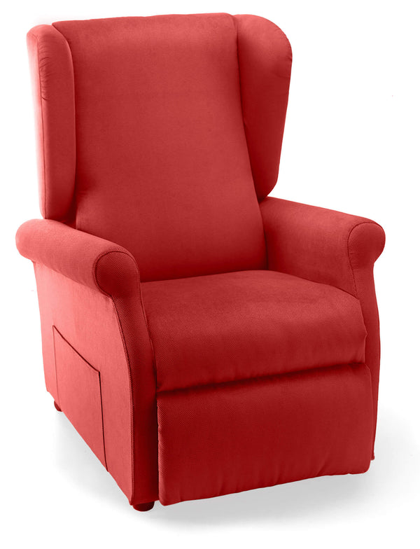 sconto Poltrona Alzapersona Elettrica 2 Motori 75x107x84 cm in Tessuto Dispositivo Medico 1 Rosso