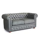 Divano 2 Posti 170x81x77 cm in Similpelle Grigio