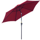 Ombrellone da Giardino Ø2,7 m Palo Ø38 mm in Alluminio Rosso