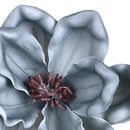 Set 3 Fiori Artificiali di Magnolia Altezza 63 cm Blu