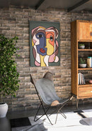 Stampa Dipinta Double Face 60x3x90 cm in Legno e Tessuto