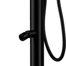 Doccia da Giardino 228x18x17,5 cm con Soffione Lavapiedi e Doccetta Sined Stintino Nero satinato