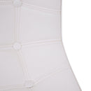 Set 2 Sedie da Pranzo di Design Imbottite con Gambe in Legno e Metallo Crema 