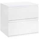 Set 2 Comodini Sospesi 49x38x23 cm in MDF e  Truciolato Bianco