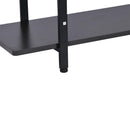 Libreria Scaffale a 4 ripiani aperti stile industriale in acciaio Nero 105x33.8x138 cm 