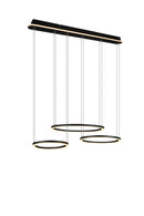 Lampada a Sospensione da Interno a LED in Metallo Nero Opaco