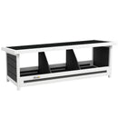 Nido per Galline 95x37x34 cm a 3 Aree con Base Rialzata e Tetto in Legno e Bitume Grigio      