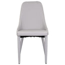 Set 4 Sedie 47x45x46 cm in Similpelle da Interno Grigio