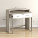 Consolle Tavolo Estraibile e 2 Cassetti 95x35x87 cm Rovere  