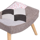 Poltrona Relax con Pouf Poggiapiedi in Tessuto Elegant