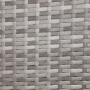 Sedia a Dondolo Pieghevole con Braccioli 90x64x108 cm in Metallo e Rattan Grigia