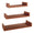 Set 3 Mensole da Parete 60-50-40x23,7x8 cm in Fibra di Legno Calamita Maxi  Ciliegio