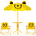 Set da Giardino per Bambini 2-5 Anni con Tavolino 2 Sedie e un Ombrellone Giallo