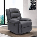 Poltrona Relax Reclinabile Manuale 89x100x100 cm in Tessuto Grigio