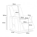 Poltrona Alzapersona Elettrica 1 Motore 68x77x109 cmin Similpelle Marrone