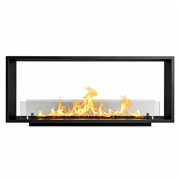 sconto Camino a Bioetanolo da Incasso Bifacciale 120x30x50 cm Venere 2 Lati Aperti