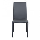 Sedia Cammie 41x50x91 h cm in Similpelle Grigio scuro