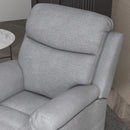 Poltrona Alzapersona Elettrica 83x89x102 cm in Poliestere effetto Lino Grigio