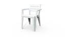 Set 6 Sedie da Giardino Keter Julie 61,5x58,5x79 cm Effetto Legno Bianco 