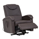Poltrona Relax Elettrica Massaggiante 72x95/182x106/145 h cm in Similpelle Marrone