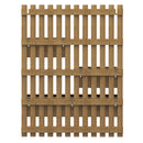 Fioriera Verticale a Doghe 60x16x80 cm con 3 Vasi Rimovibili in Legno di Abete Marrone Bruciato  