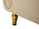 Divano Alma Crema con Cuscini 81x155x71 cm in Legno e Poliestere      