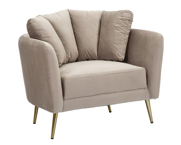 sconto Poltrona Kiev 88x74x77 cm in Poliestere GREY/Oro