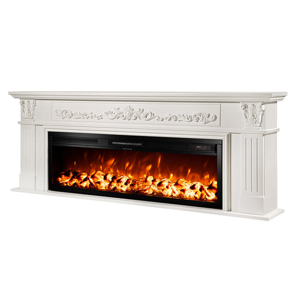 Camino Elettrico da Pavimento 70x190x27 cm Effetto Fiamma 1500W Bella & Tanzania prezzo